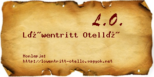 Löwentritt Otelló névjegykártya